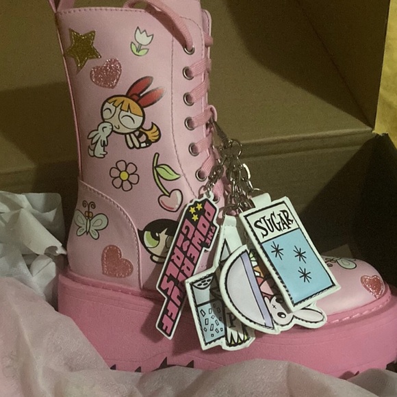 Dolls Kill Shoes Powerpuff Girls Combat Boots Pink Dolls Kill New